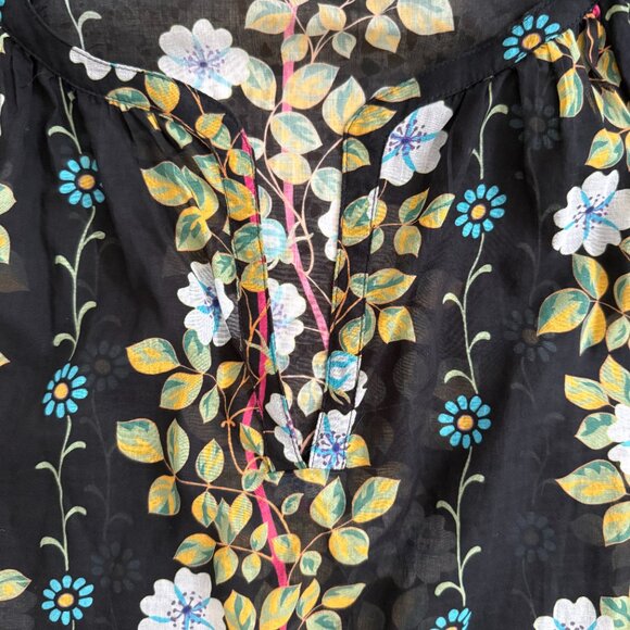 Etro black floral print blouse size 38 - Picture 4 of 8
